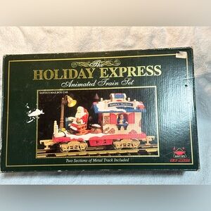 Holiday Express Animated Train Post Office Car Santa Mail New Bright 380-1 Box
